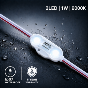led module – 2 chip / 160° / 1.0w / 12v / 9000k – 11 000k / ice white / 5 year warranty