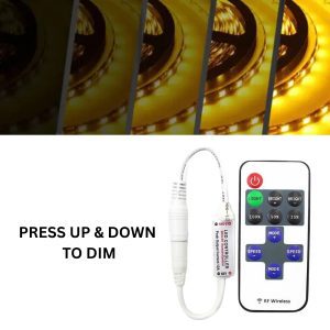 LED Controller with Remote / 8 Modes / Single Colour & Dimmer / 5-24V / 2.5Amps